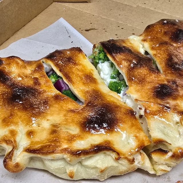 Ham, Broccoli & Cheddar Calzone.