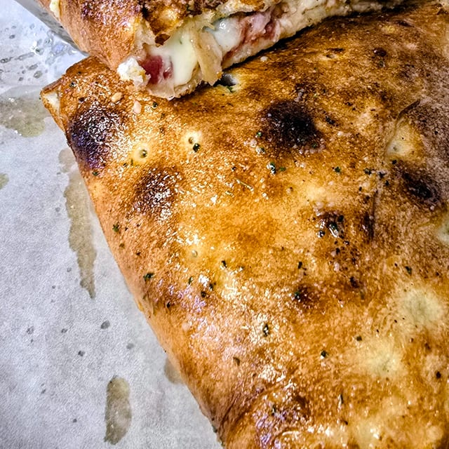 Chicken Bacon Ranch Calzone.