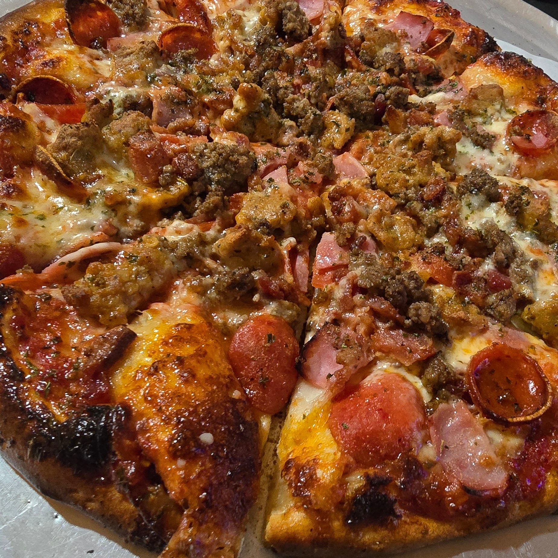 The Butcher Round Pizza.