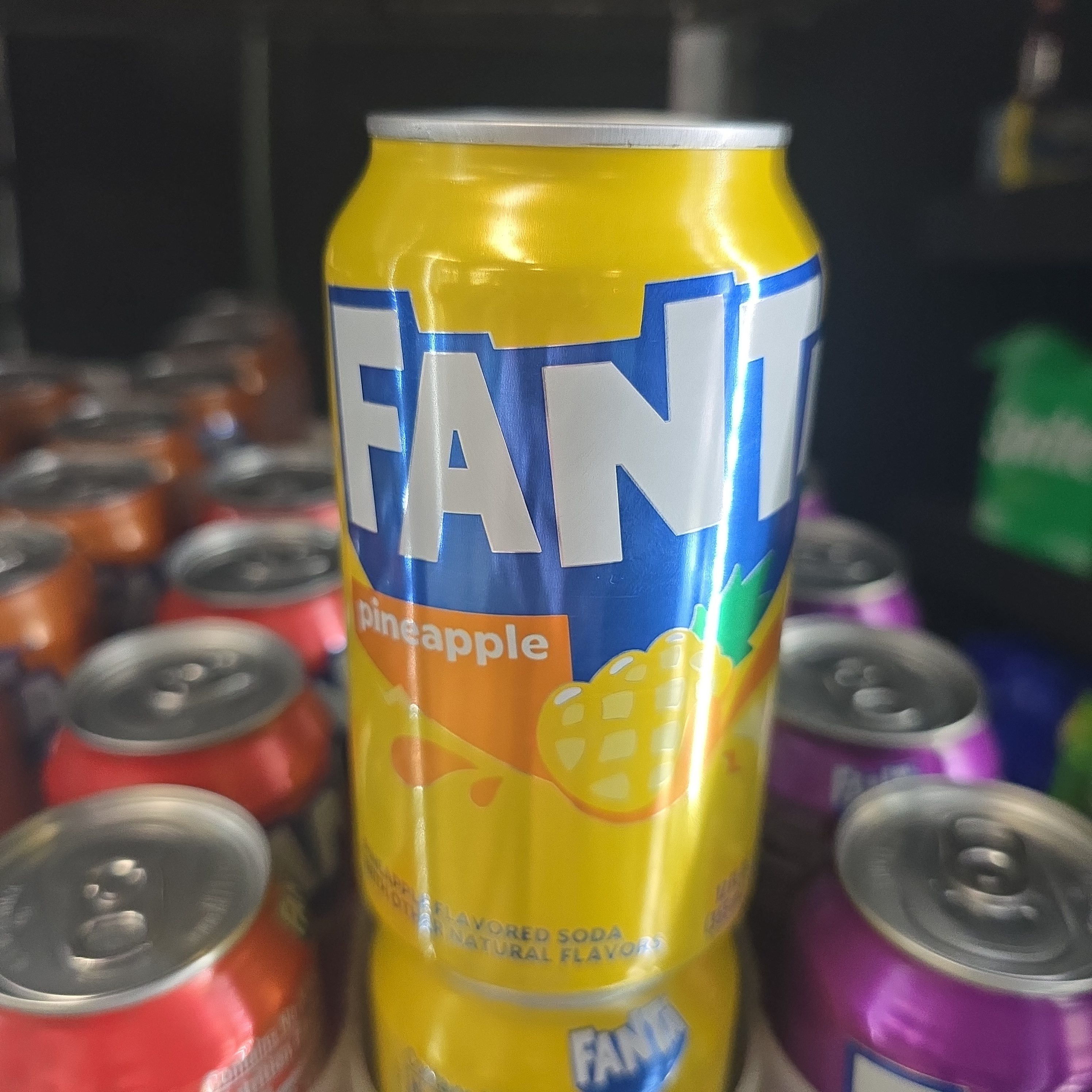 Fanta Pineapple Soda Can.