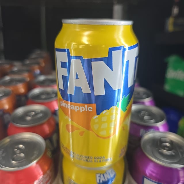 Fanta Pineapple Soda Can.