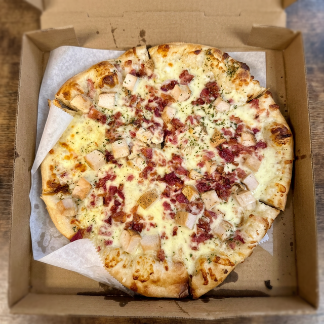 Chicken Bacon Ranch Pizza.