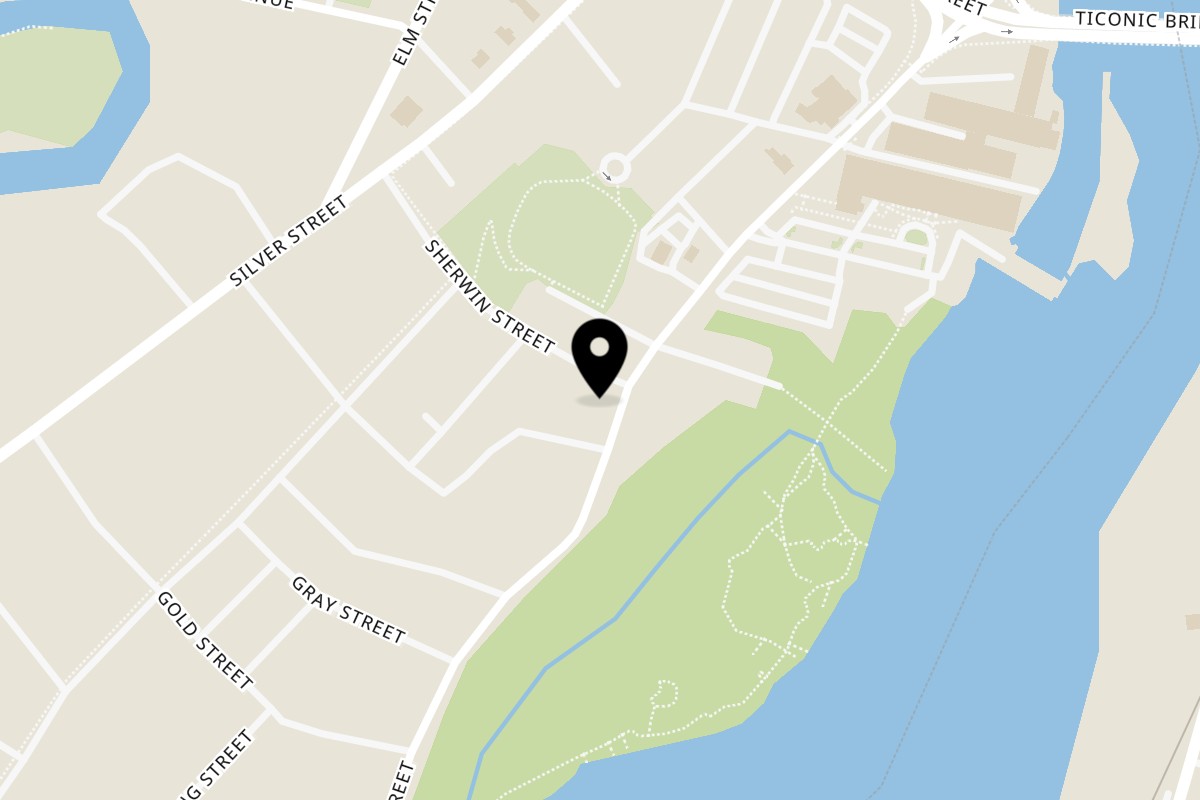 Map showing the location of Only Pans on 47 Water St in Waterville
